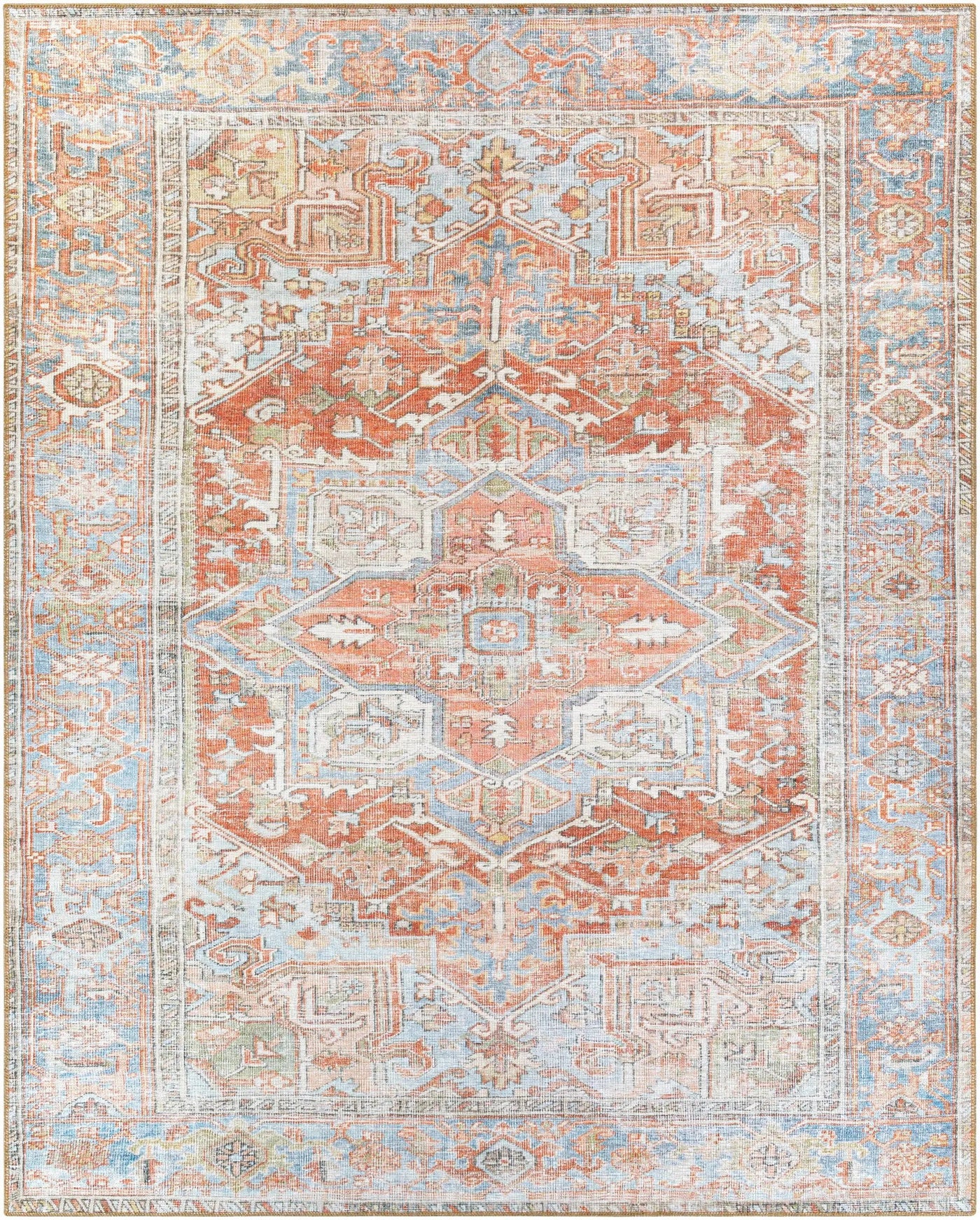 Rust Maayon Washable Rug by Boutique Rugs