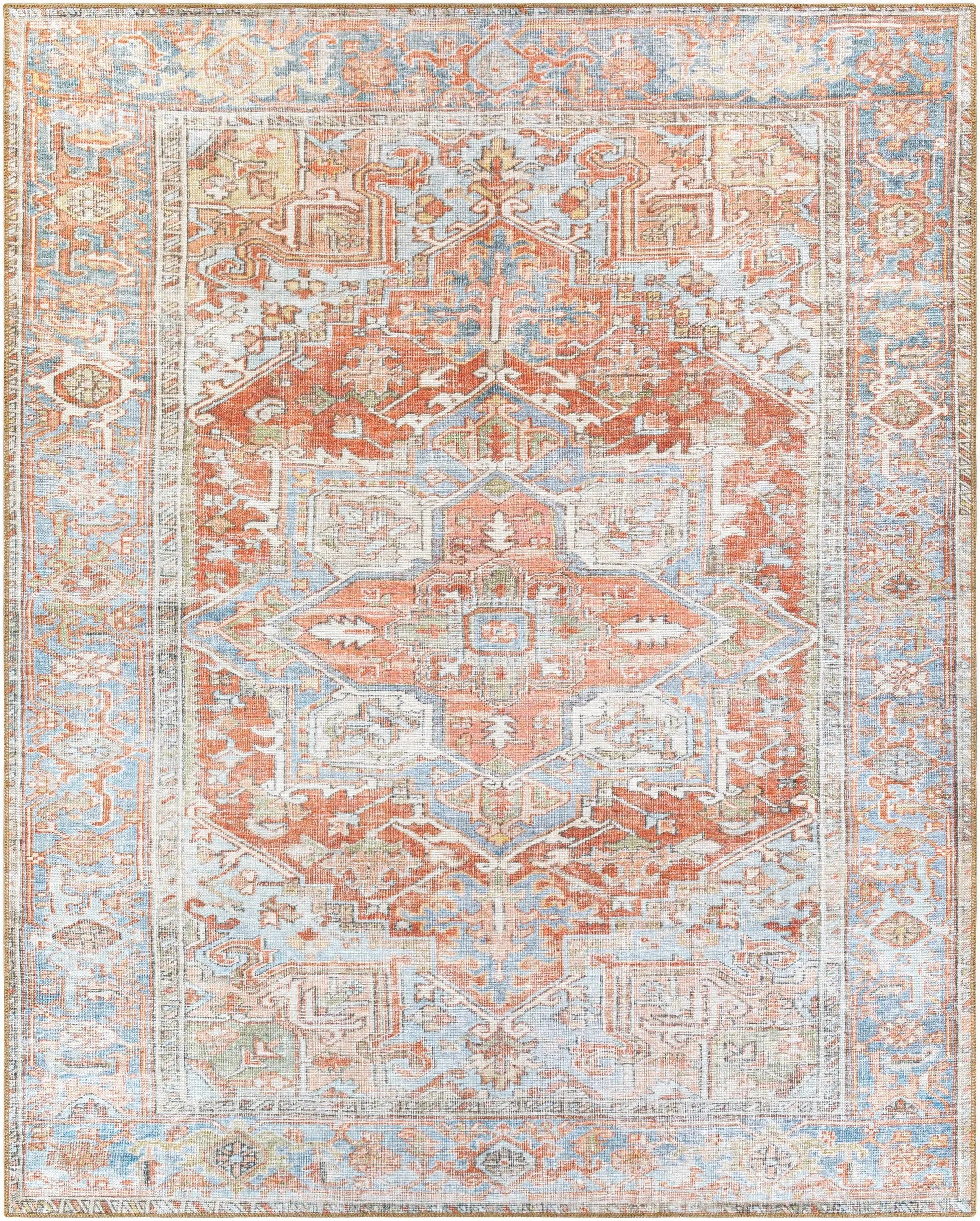Rust Maayon Washable Rug by Boutique Rugs