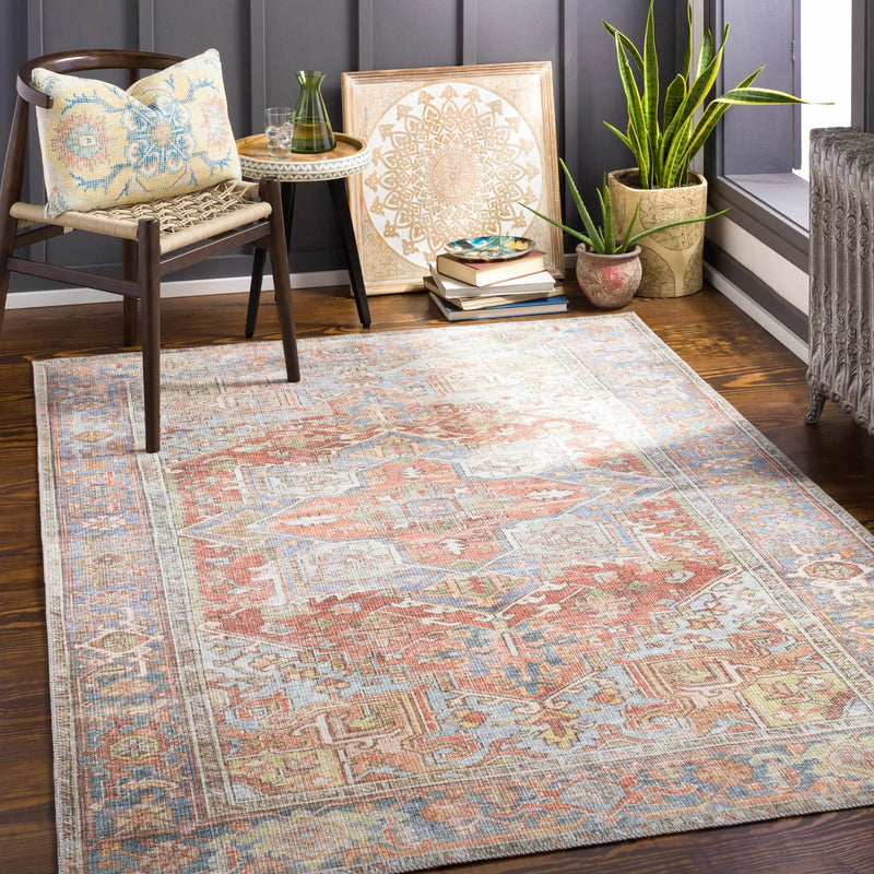 Rust Maayon Washable Rug by Boutique Rugs