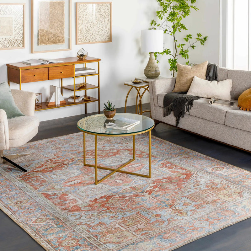 Rust Maayon Washable Rug by Boutique Rugs