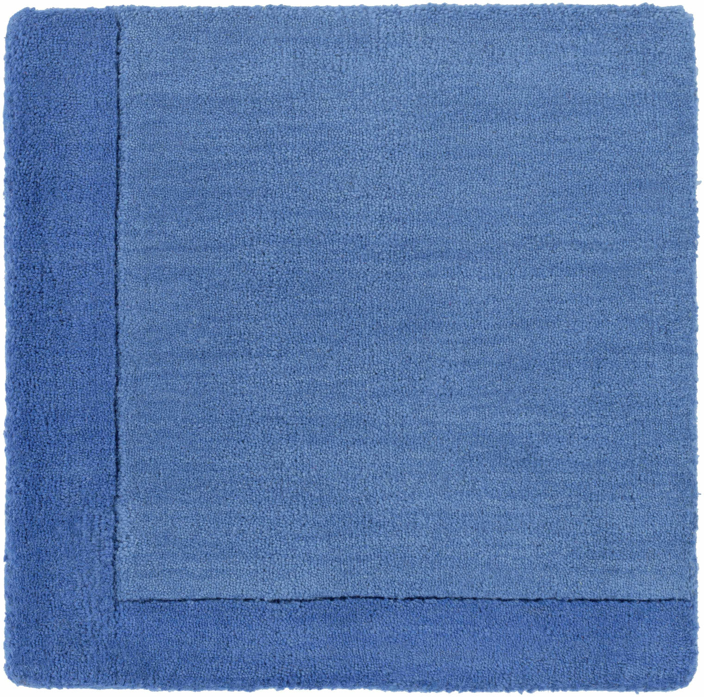 Macedon Blue Bordered Wool Rug by Boutique Rugs