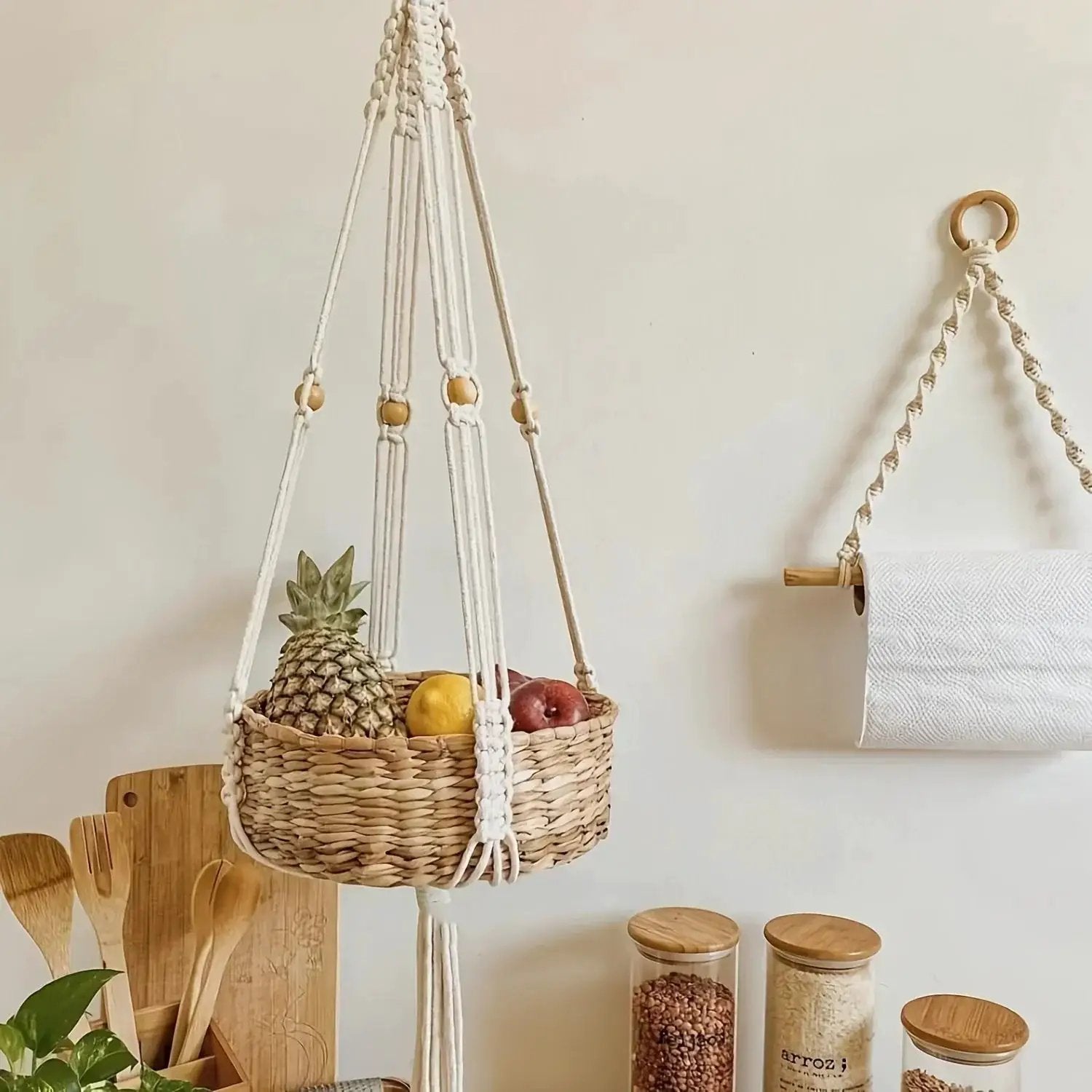 [Macrame Plant Hangers] 3pcs Macrame Plant Hangers - Bohemian Handwoven Holders with Tassels, Decorative Hanging Baskets, Ideal for Balcony/Living Room/Garden, Great Housewarming Gifts (Not Include Pots) by House Of Avana