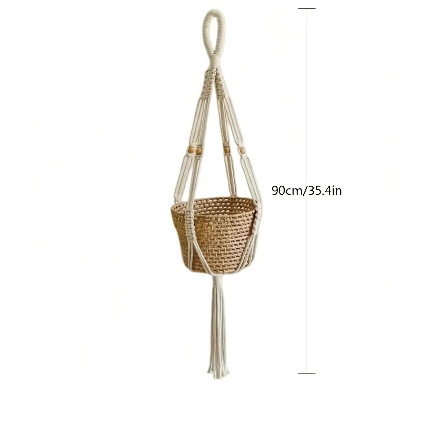 [Macrame Plant Hangers] 3pcs Macrame Plant Hangers - Bohemian Handwoven Holders with Tassels, Decorative Hanging Baskets, Ideal for Balcony/Living Room/Garden, Great Housewarming Gifts (Not Include Pots) by House Of Avana