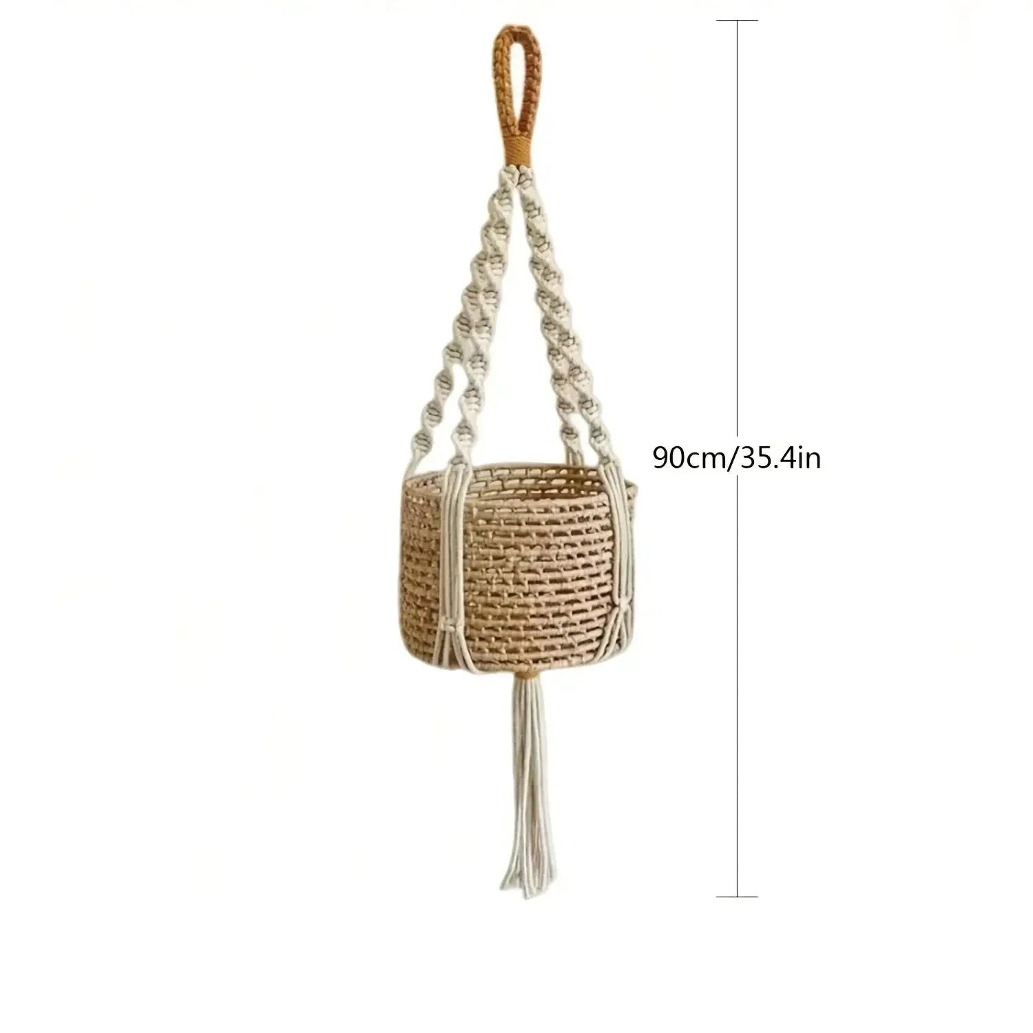 [Macrame Plant Hangers] 3pcs Macrame Plant Hangers - Bohemian Handwoven Holders with Tassels, Decorative Hanging Baskets, Ideal for Balcony/Living Room/Garden, Great Housewarming Gifts (Not Include Pots) by House Of Avana