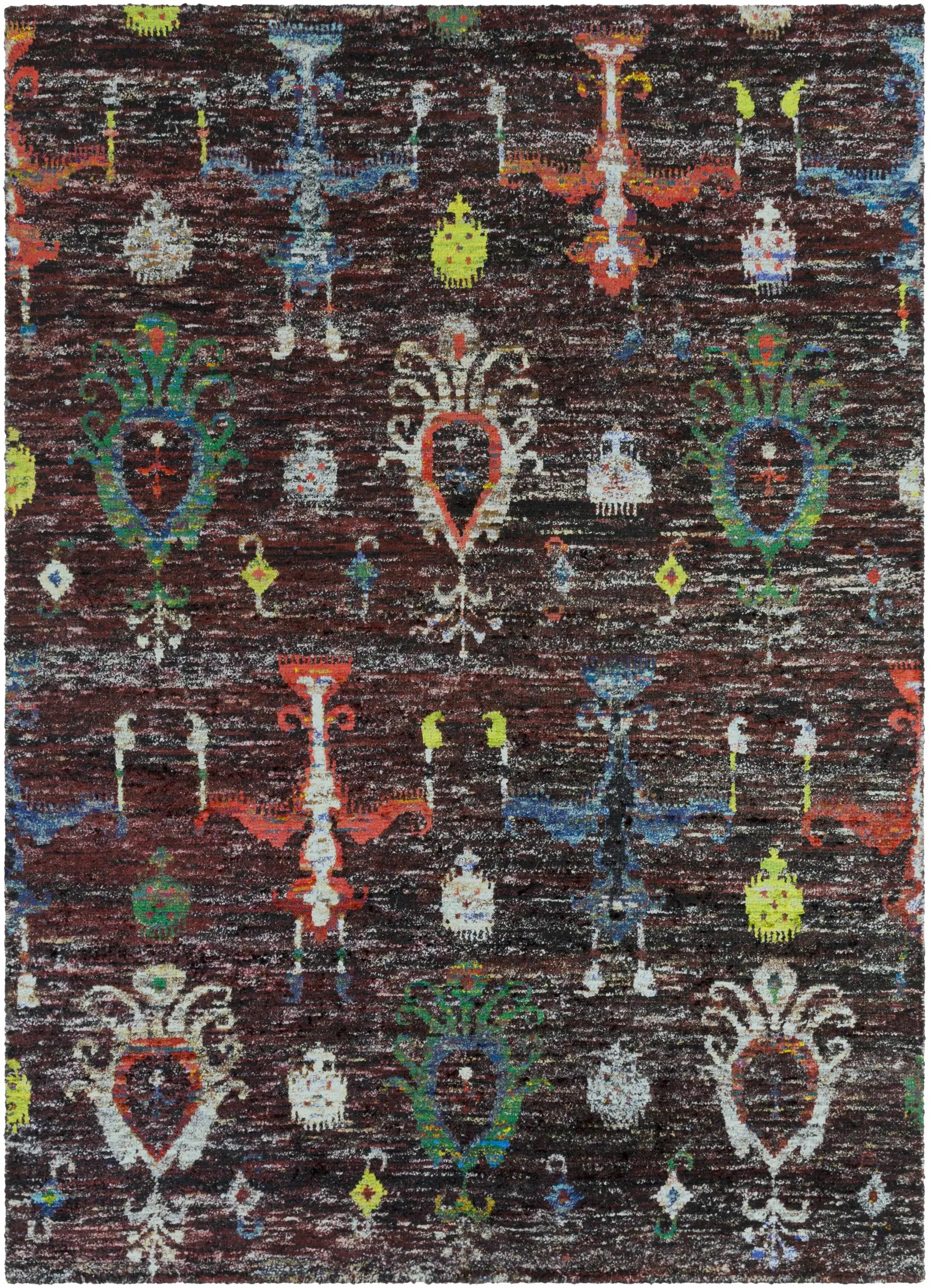 Macy 5x8 Handmade Black Silk Carpet - Clearance by Boutique Rugs
