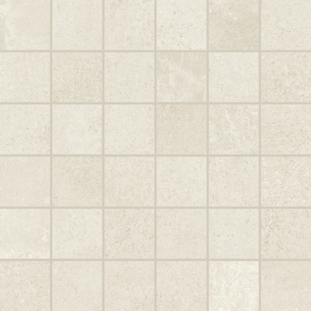 Made.in Freedom White Mosaic A Concrete Look Porcelain Mosaics 12x12 by landmarkceramics