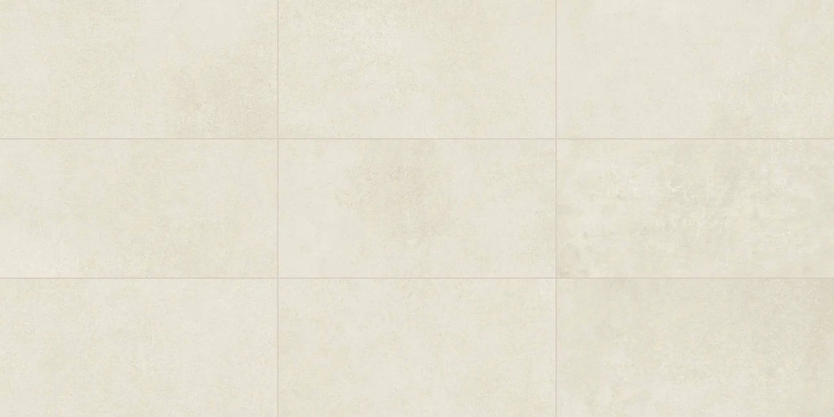 Made.in Freedom White Covebase Concrete Look Porcelain Moldings 6x12 by landmarkceramics