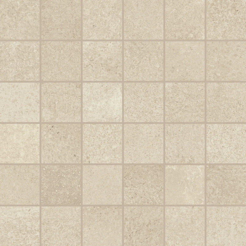 Made.in Heritage Beige Mosaic A 12 X12 Concrete Look Porcelain Mosaics 12x12 by landmarkceramics