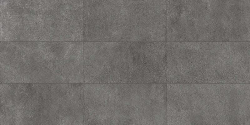 Made.in Liberty Black Bullnose Concrete Look Porcelain Moldings 3x24 by landmarkceramics