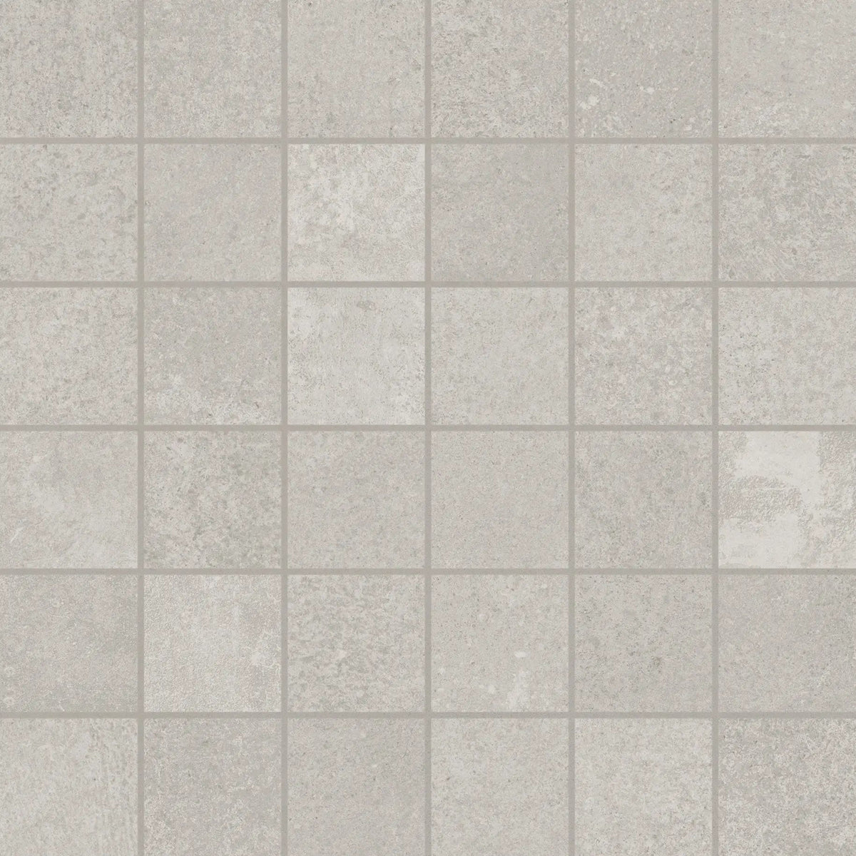 Made.in Passion Silver Mosaic A Concrete Look Porcelain Mosaics 12x12 by landmarkceramics