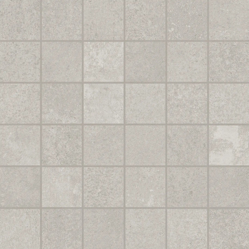 Made.in Passion Silver Mosaic A Concrete Look Porcelain Mosaics 12x12 by landmarkceramics