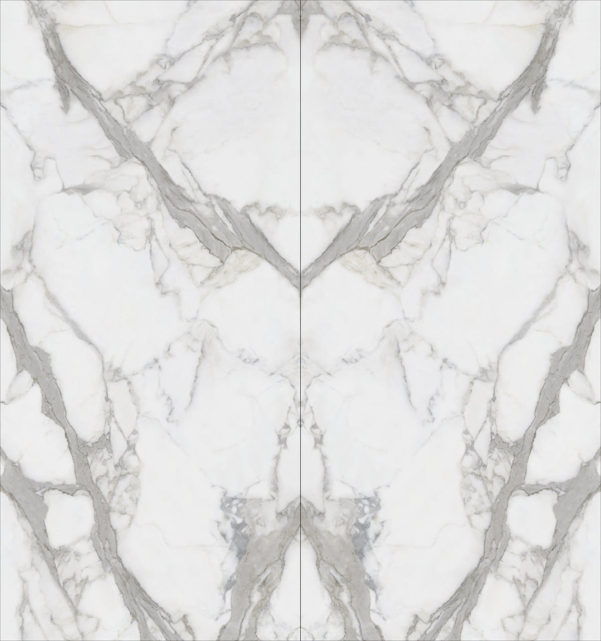 Maestro Bernini Classico Polished Marble Look Porcelain Slab 60x126 12mm Bookmatch A, several pieces laid together