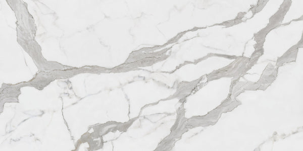 Maestro Bernini Classico Polished Marble Look Porcelain Slab 60x126 12mm Bookmatch B close up