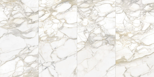Maestro Bernini Oro Polished Marble Look Porcelain Slab 60x126 12mm Bookmatch A