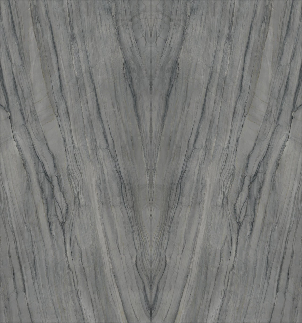 Maestro Platinum Grey Polished Marble Look Porcelain Slab 60x126 12mm Bookmatch A, several pieces laid together