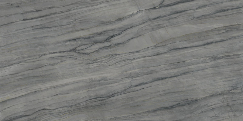 Maestro Platinum Grey Polished Marble Look Porcelain Slab 60x126 12mm Bookmatch A close up