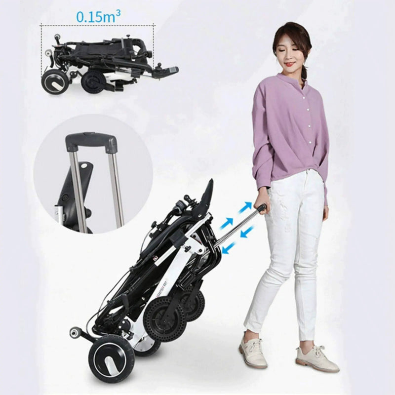 Maidesite 17.5-Inch 500W Wide Seat Lightweight Electric Folding Wheelchair (SAK33689) by SAKSBY WHOLESALE