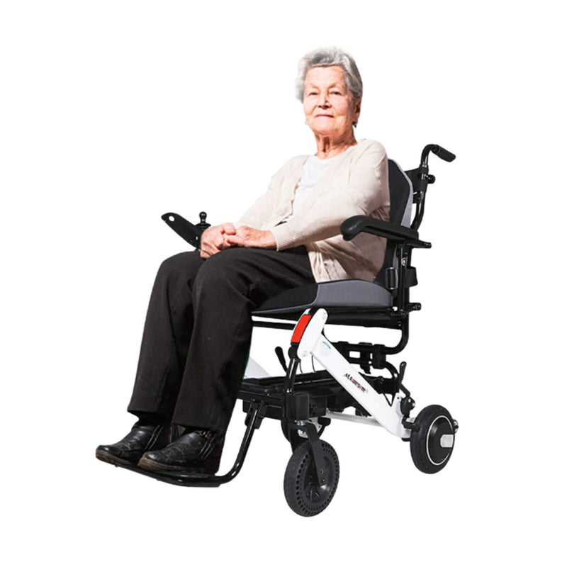 Maidesite 17.5-Inch 500W Wide Seat Lightweight Electric Folding Wheelchair (SAK33689) by SAKSBY WHOLESALE