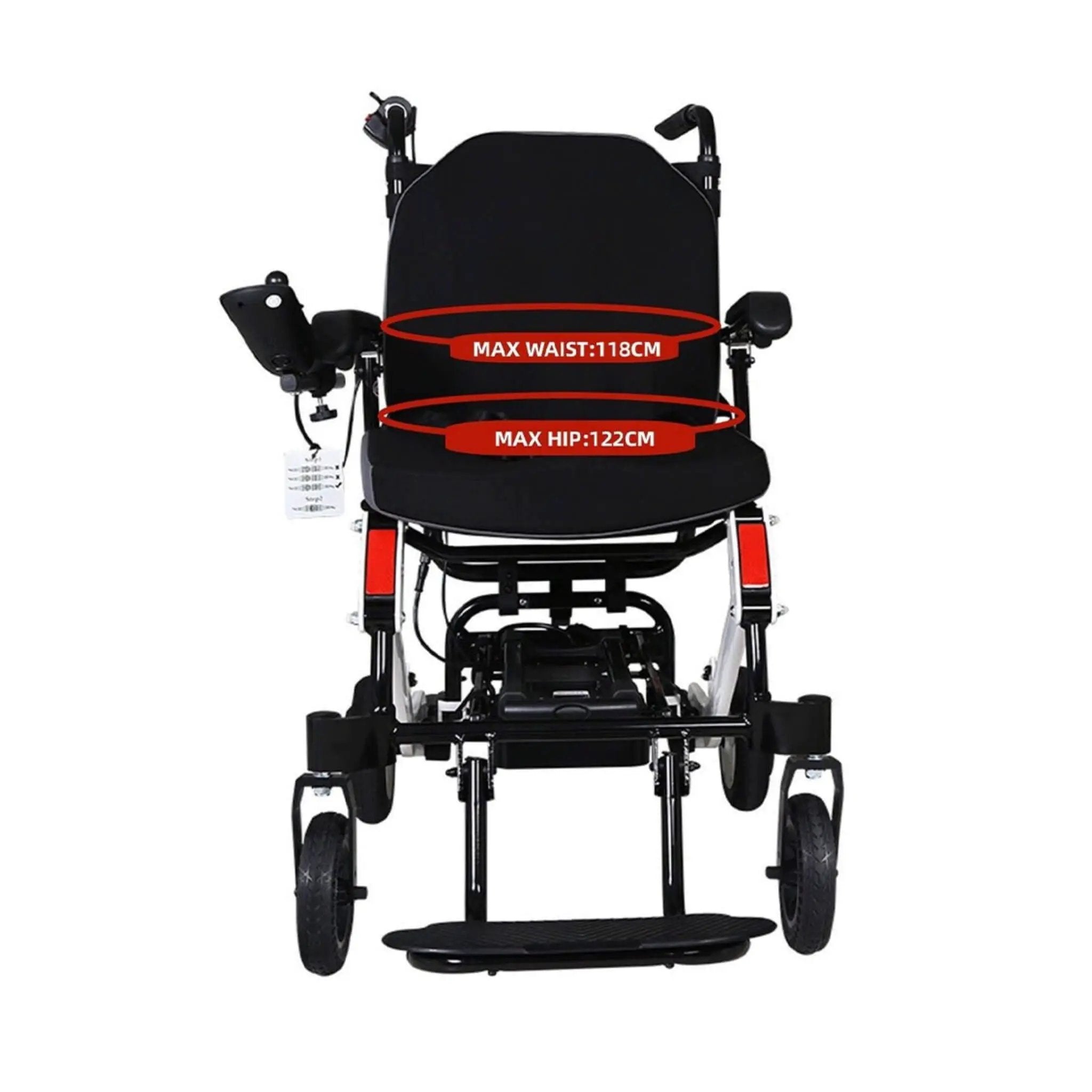 Maidesite 17.5-Inch 500W Wide Seat Lightweight Electric Folding Wheelchair (SAK33689) by SAKSBY WHOLESALE