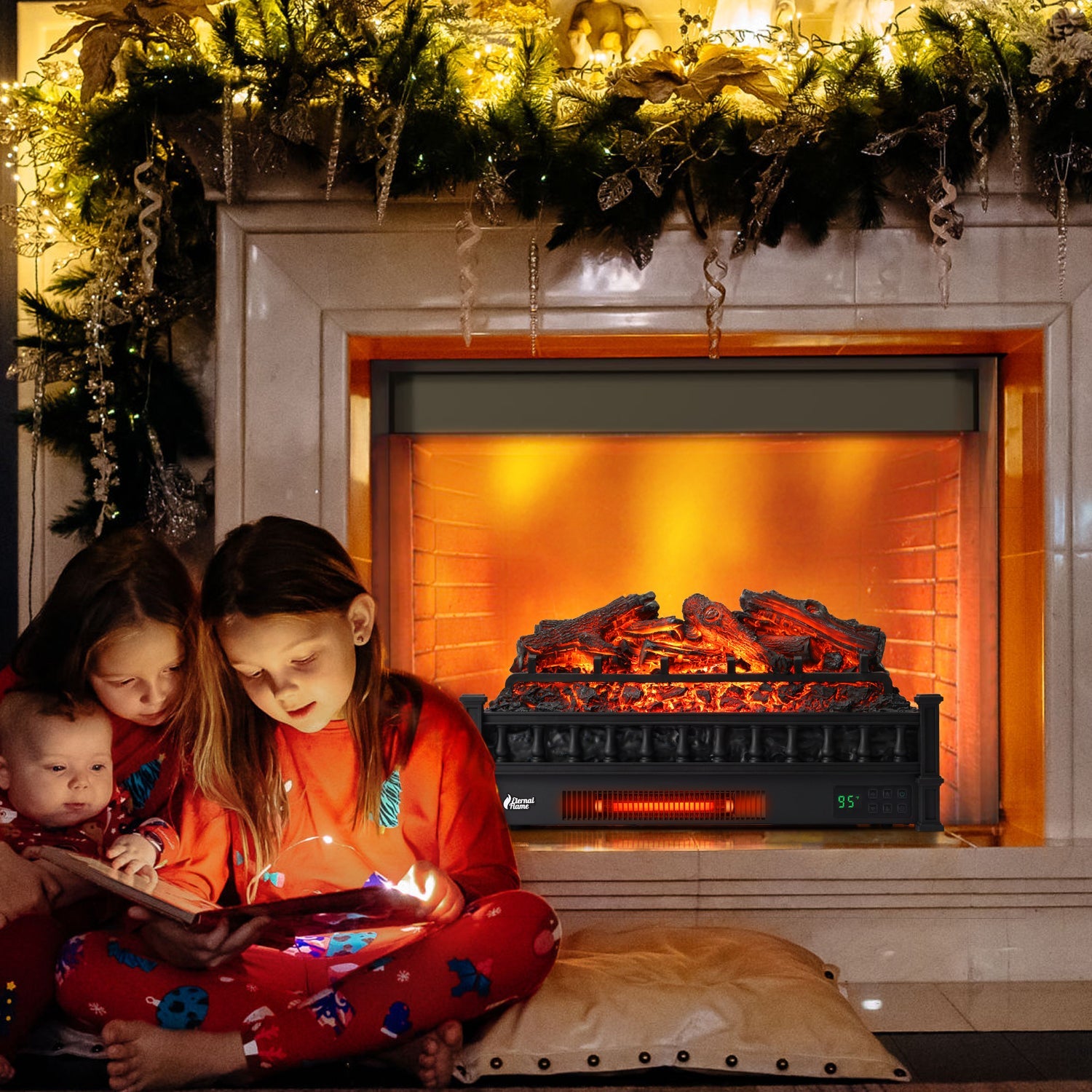 (Open Box) Eternal Flame EF26-LG Electric Fireplace Logs by TURBRO