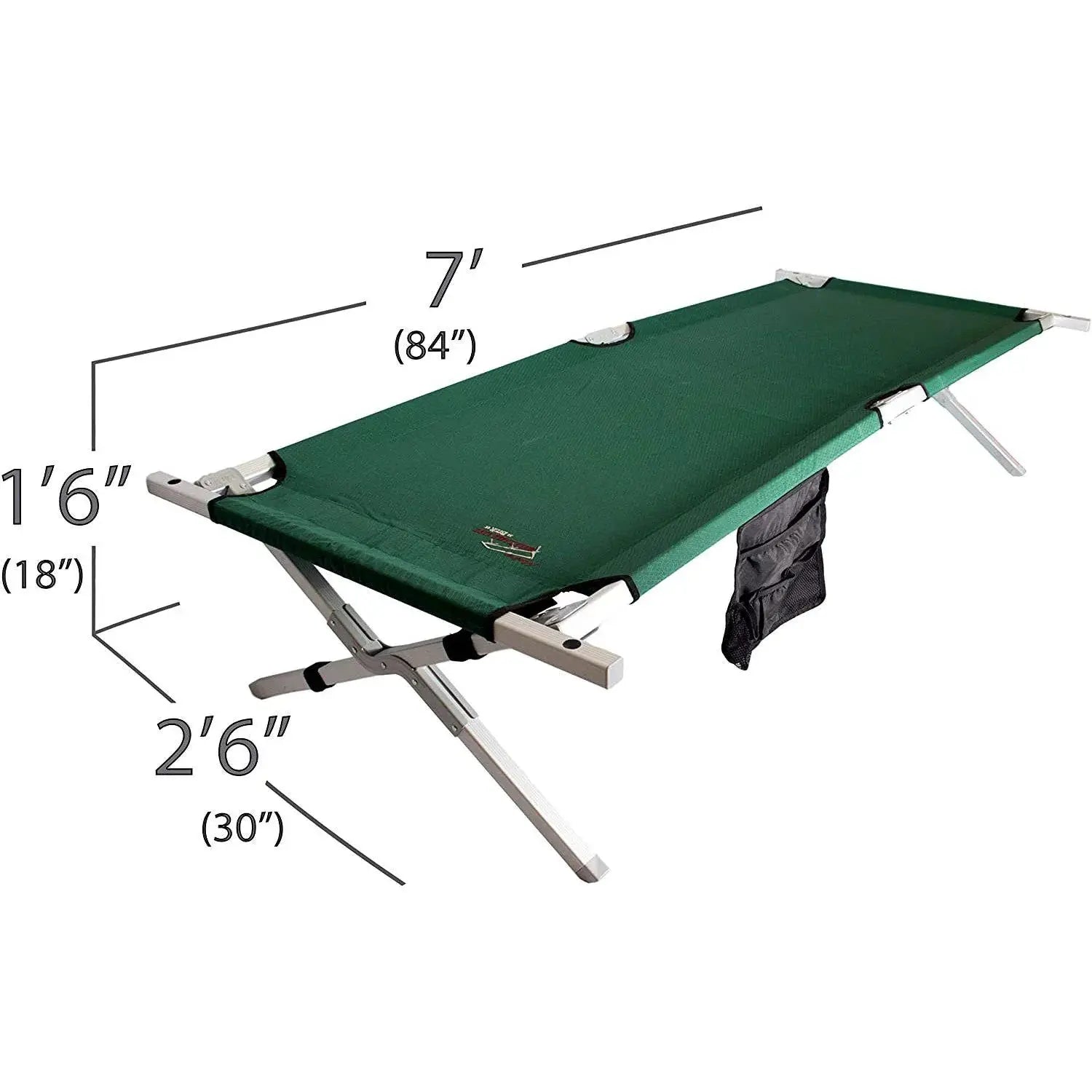 Maine Military Cot HD – Heavy-Duty Full-Size Aluminum Cot with 375 lb Capacity by Outdoor-USA®