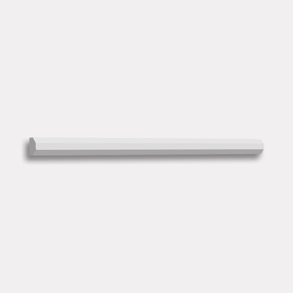 Maiolica White Glazed Pencil Ceramic Moldings 1/2x10 Ceramic Glazed 2x12 Moldings