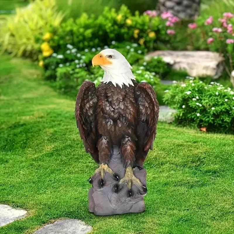 Majestic 24 Inch Bald Eagle Garden Statue for Porch and Outdoor Decor by House Of Avana