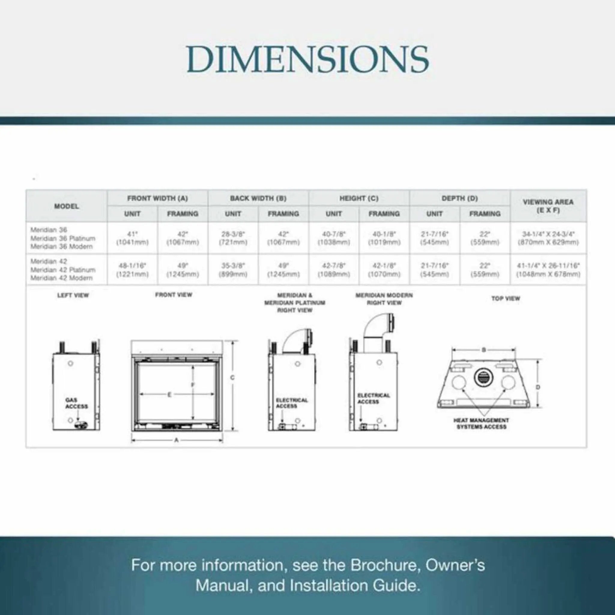 Majestic Meridian 42-Inch Platinum Natural Gas Fireplace [MER42PN] (SAK51823) by SAKSBY WHOLESALE