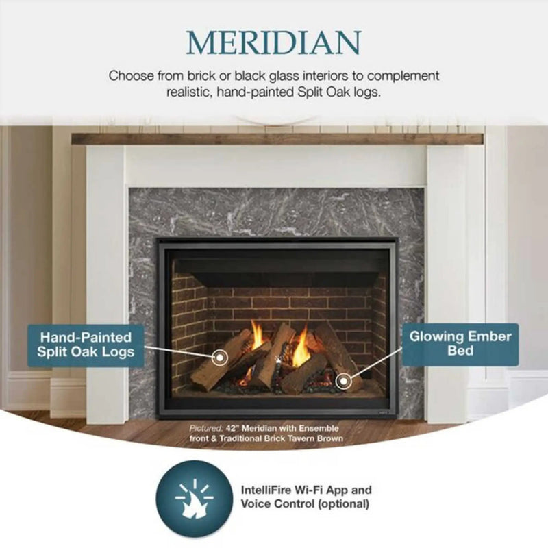 Majestic Meridian 42-Inch Natural Gas Fireplace [MER42N] (SAK43895) by SAKSBY WHOLESALE