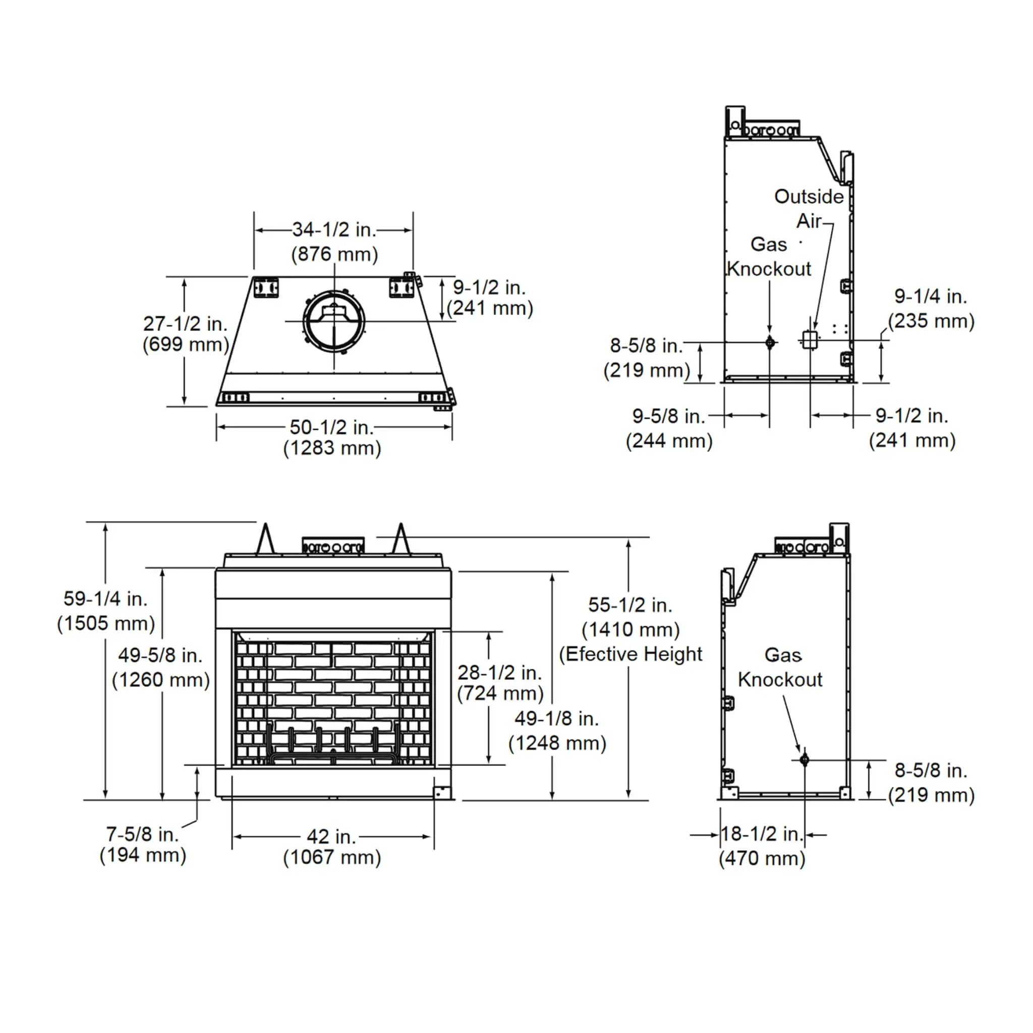 Majestic Biltmore Radiant 42-Inch Open Wood Burning Fireplace [SB80] (SAK82415) by SAKSBY WHOLESALE