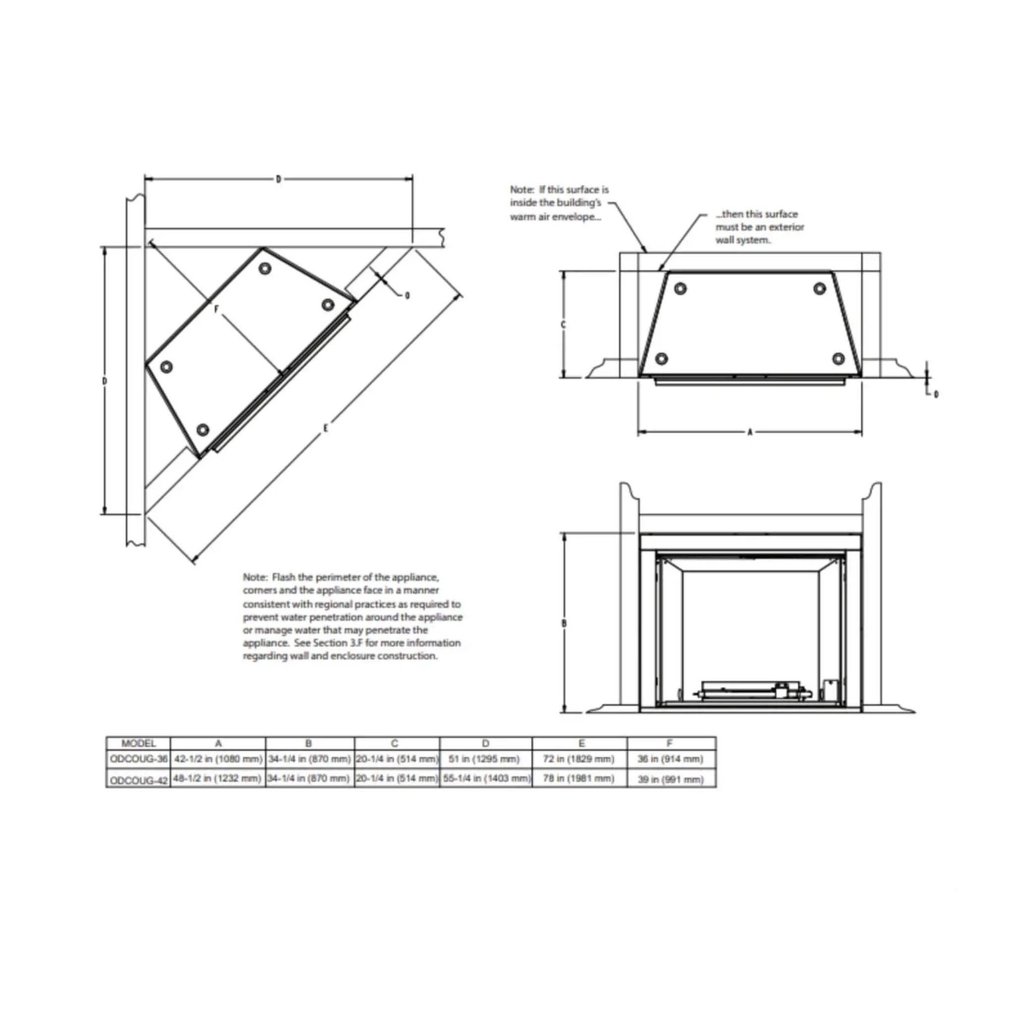 Majestic Courtyard 55K BTU 42-Inch Traditional Outdoor Natural Gas Fireplace (No Refractory) [ODCOUG-42NR] (SAK45318) by SAKSBY WHOLESALE