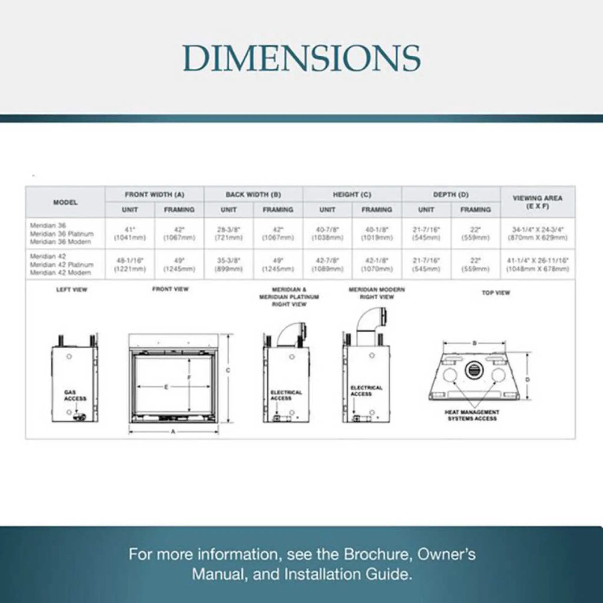 Majestic Meridian 36-Inch Platinum Natural Gas Fireplace [MER36PN] (SAK43751) by SAKSBY WHOLESALE