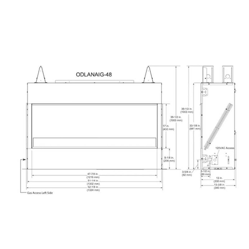 Majestic Lanai 48-Inch Single Sided Linear Outdoor Gas Fireplace [ODLANAIG-48] (SAK95127) by SAKSBY WHOLESALE