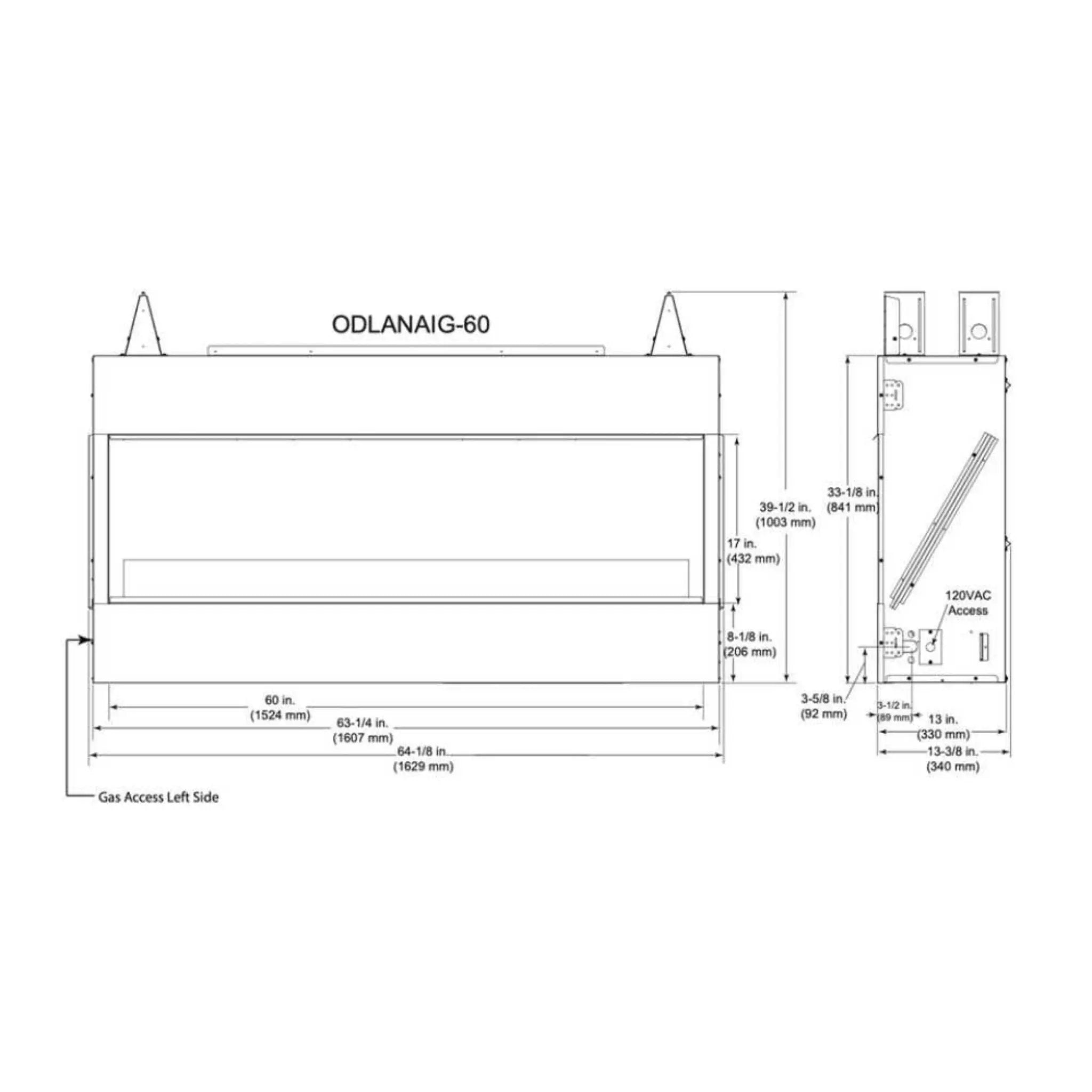 Majestic Lanai 48-Inch Single Sided Linear Outdoor Gas Fireplace [ODLANAIG-48] (SAK95127) by SAKSBY WHOLESALE