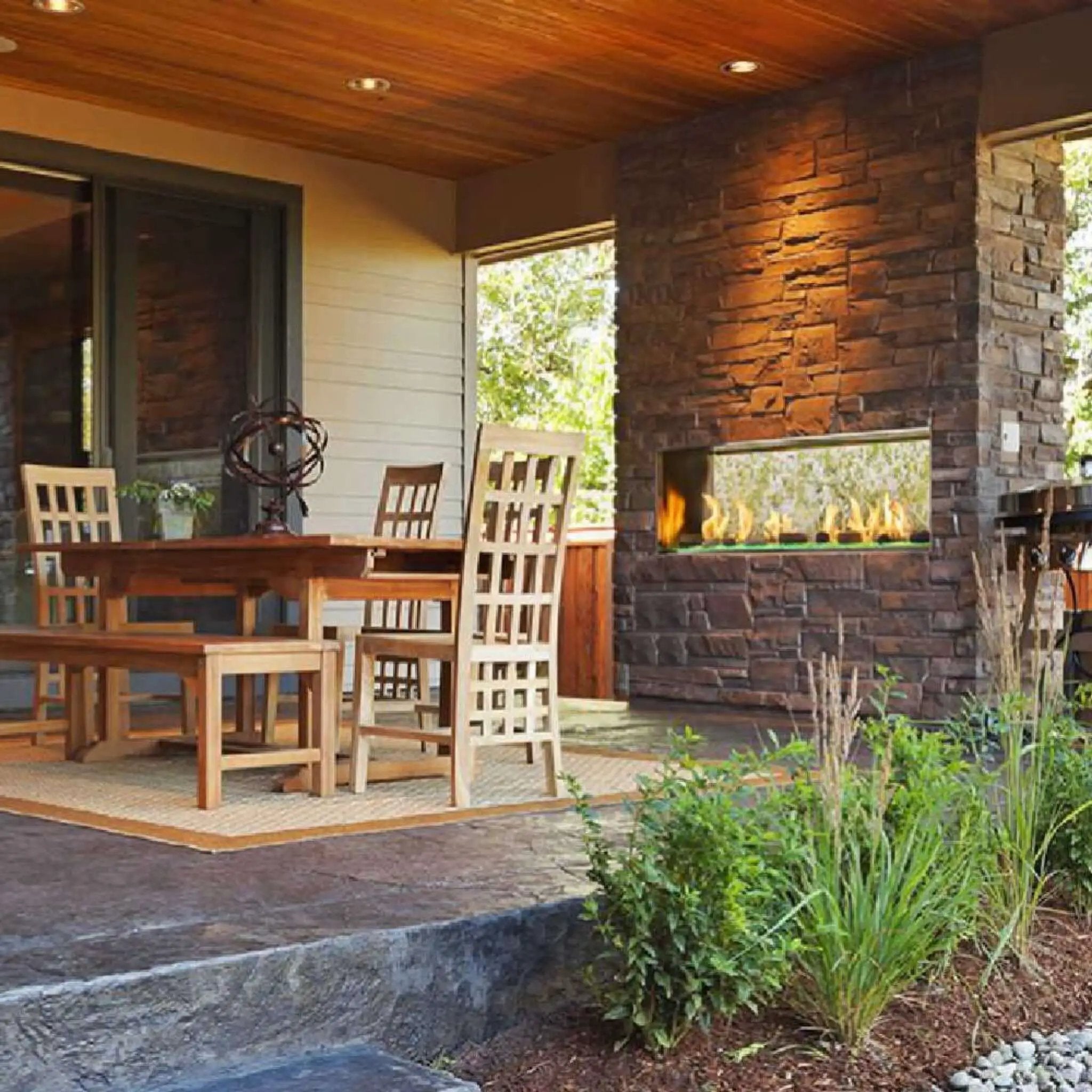 Majestic Lanai 48-Inch Single Sided Linear Outdoor Gas Fireplace [ODLANAIG-48] (SAK95127) by SAKSBY WHOLESALE