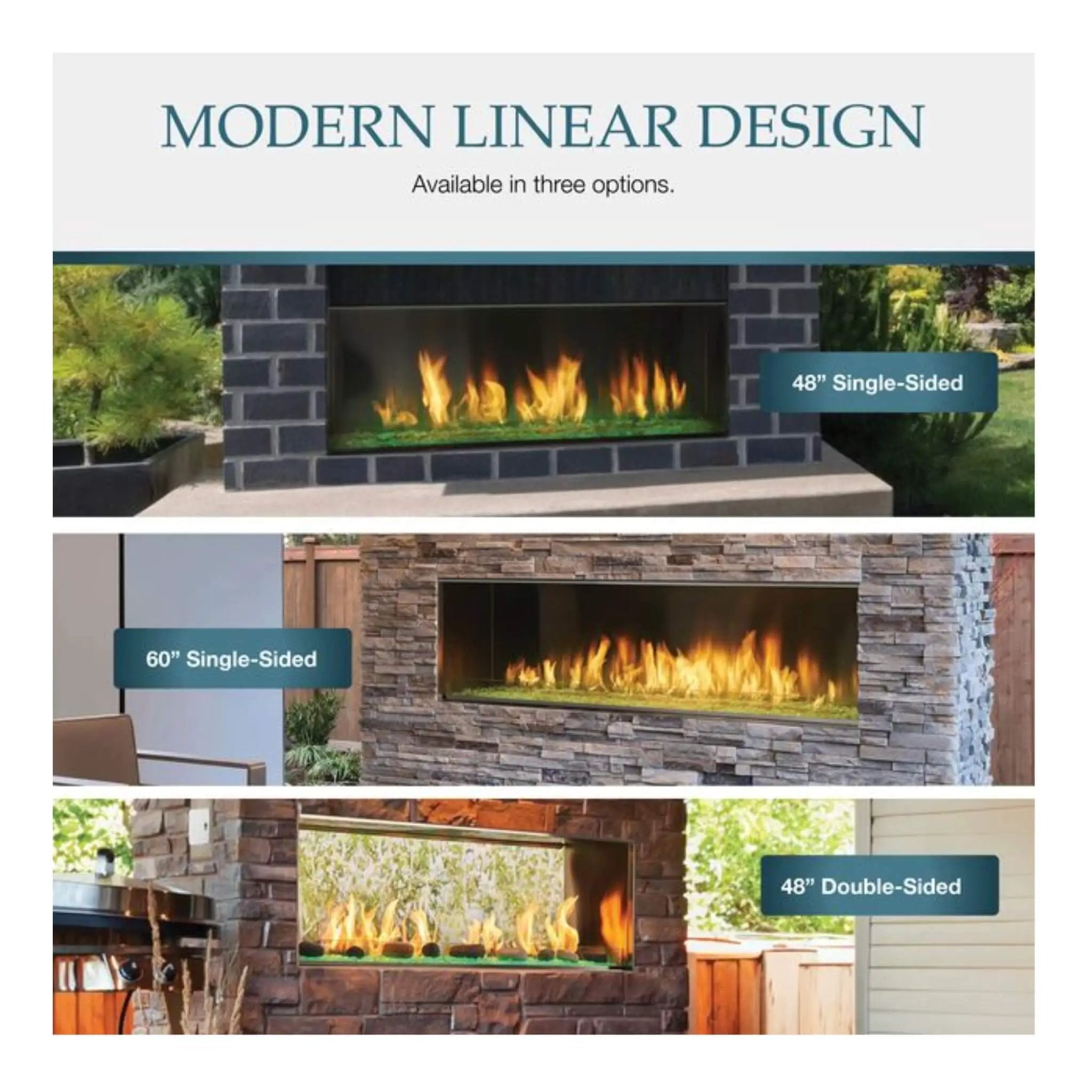 Majestic Lanai 48-Inch Single Sided Linear Outdoor Gas Fireplace [ODLANAIG-48] (SAK95127) by SAKSBY WHOLESALE