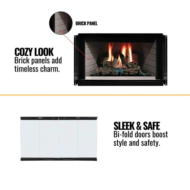 Majestic Royalton 42-Inch Wood-Burning Fireplace With Invisible Smoke Shield [BE42] (SAK14346) by SAKSBY WHOLESALE