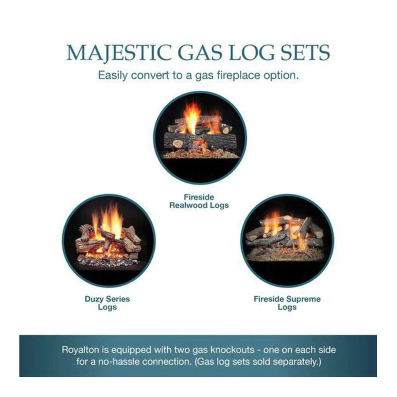 Majestic Royalton 42-Inch Wood-Burning Fireplace With Invisible Smoke Shield [BE42] (SAK14346) by SAKSBY WHOLESALE