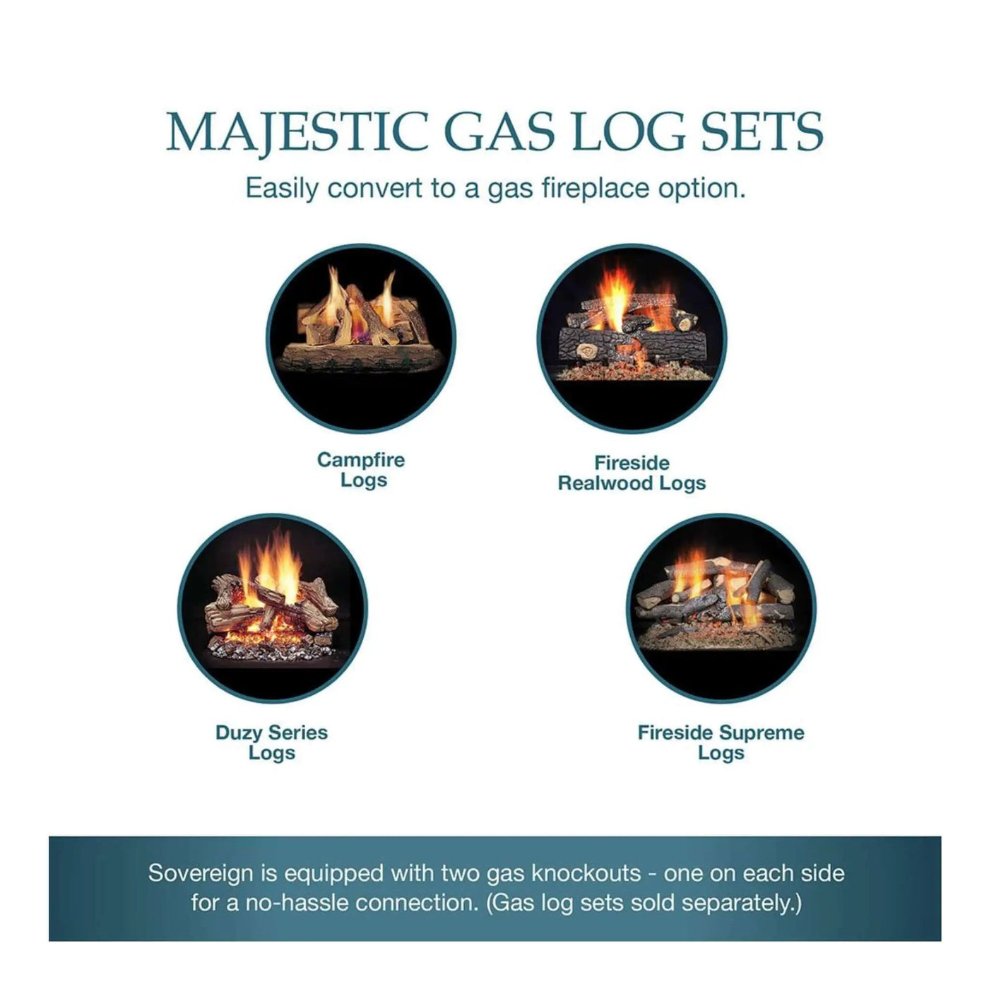 Majestic Sovereign 42-Inch Black Wood Burning Fireplace [SA42R/C] (SAK59347) by SAKSBY WHOLESALE