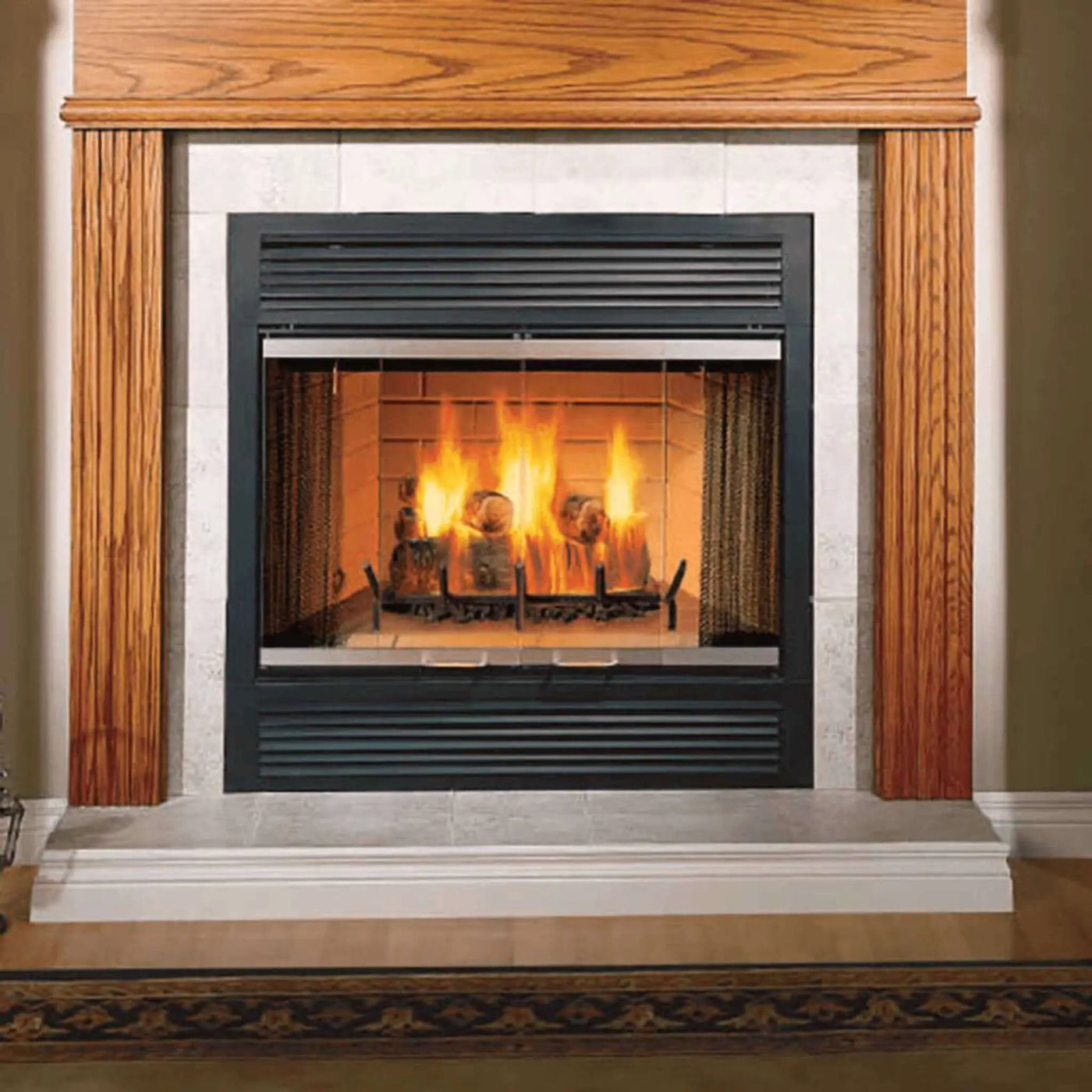 Majestic Sovereign 36-Inch Black Wood Burning Fireplace [SA36R/C] (SAK61347) by SAKSBY WHOLESALE