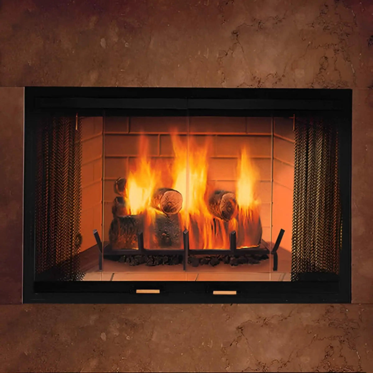 Majestic Sovereign 36-Inch Black Wood Burning Fireplace [SA36R/C] (SAK61347) by SAKSBY WHOLESALE