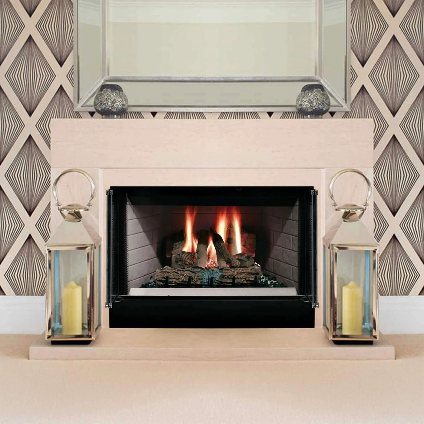 Majestic Sovereign 42-Inch Black Wood Burning Fireplace [SA42R/C] (SAK59347) by SAKSBY WHOLESALE