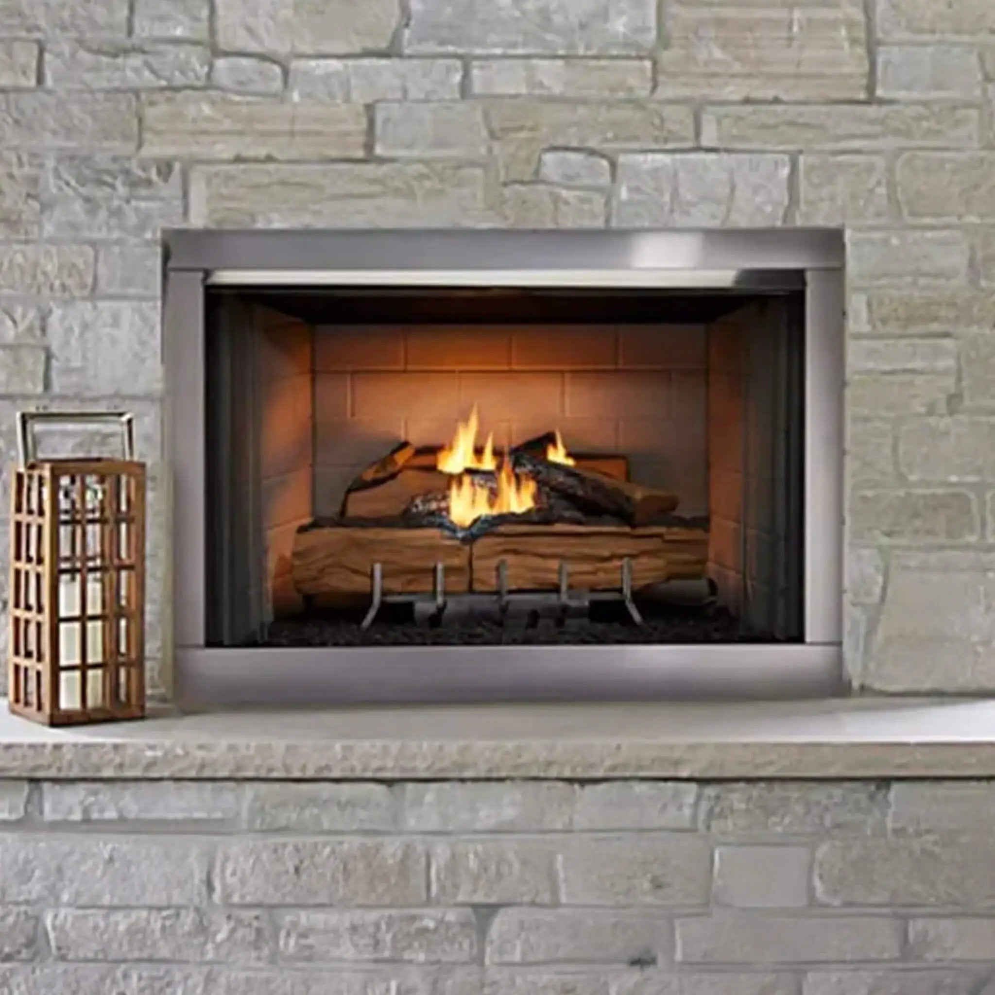 Majestic Vesper 42-Inch Traditional Concrete Refractory Outdoor Gas Fireplace [VOFB42-T] (SAK61435) by SAKSBY WHOLESALE