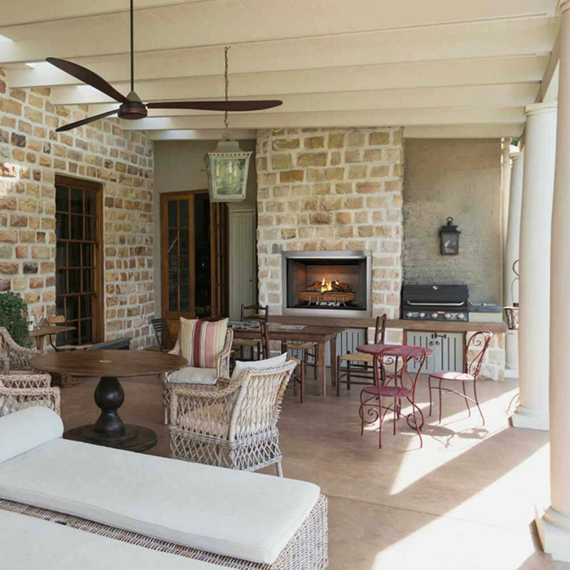 Majestic Vesper 42-Inch Traditional Concrete Refractory Outdoor Gas Fireplace [VOFB42-T] (SAK61435) by SAKSBY WHOLESALE