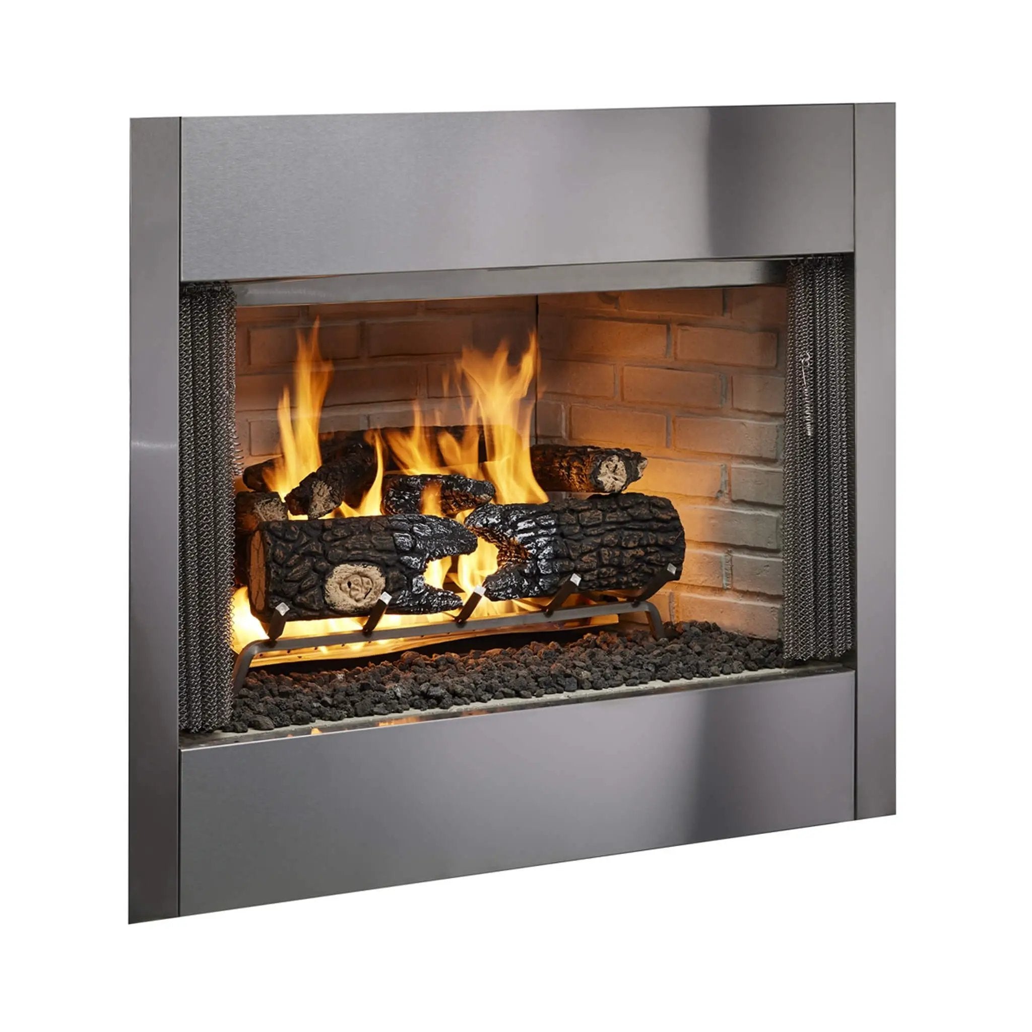 Majestic Villawood 42-Inch Traditional Refractory Outdoor Wood Burning Fireplace [ODVILLA-42T-B] (SAK14358) by SAKSBY WHOLESALE
