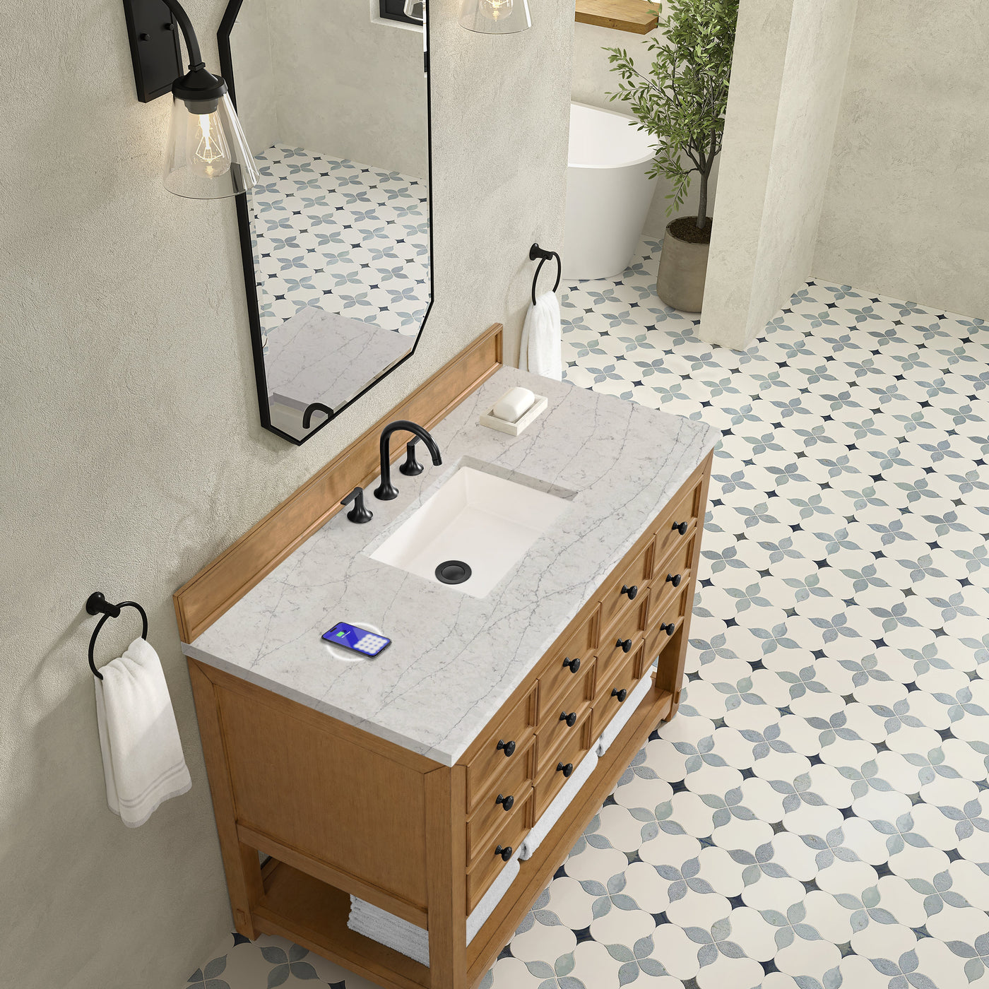 James Martin Malibu 48" Single Bathroom Vanity, Amber Birch by James Martin