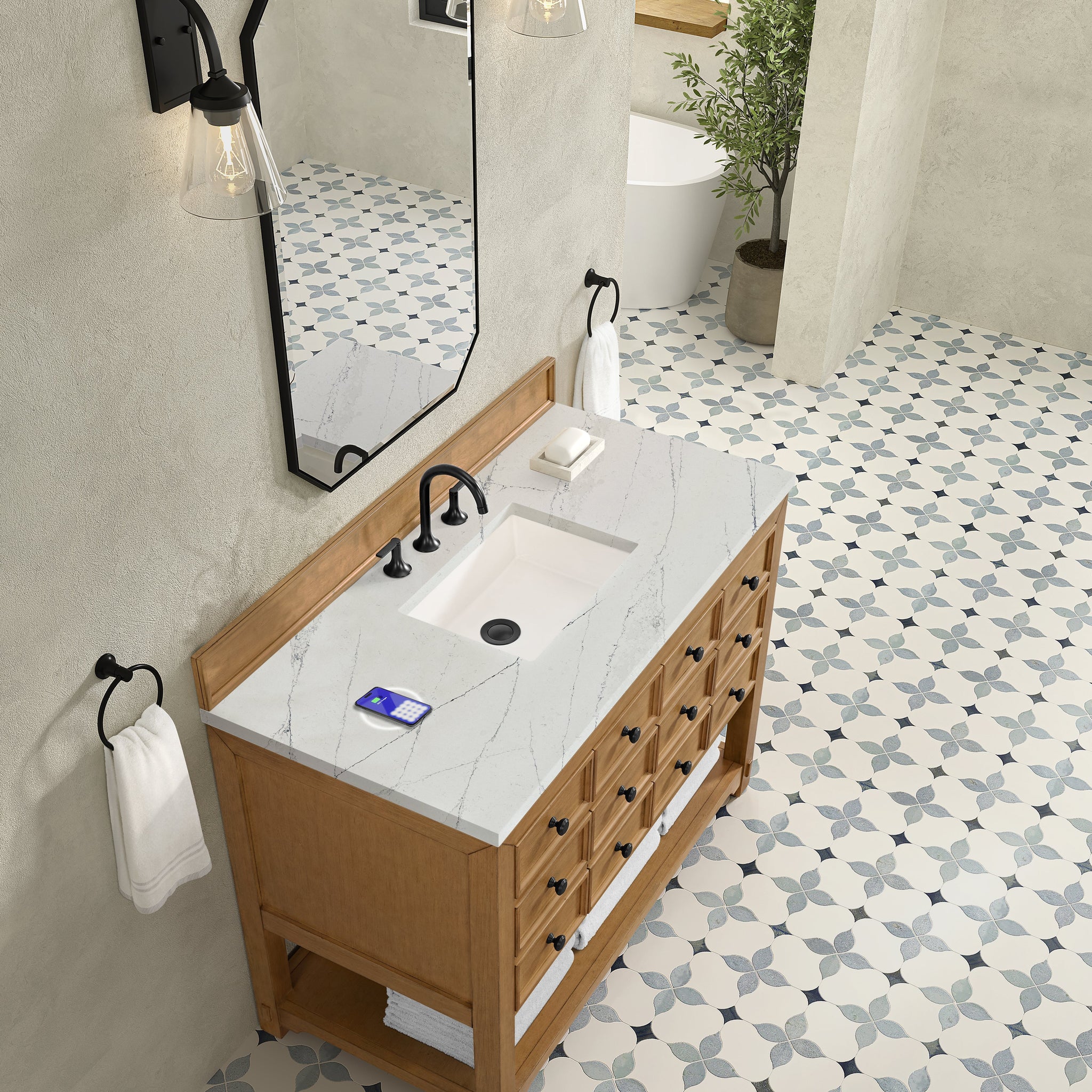 James Martin Malibu 48" Single Bathroom Vanity, Amber Birch by James Martin