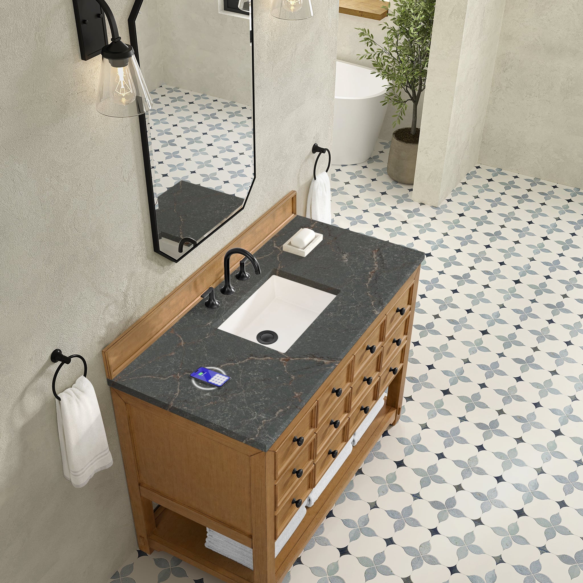 James Martin Malibu 48" Single Bathroom Vanity, Amber Birch by James Martin