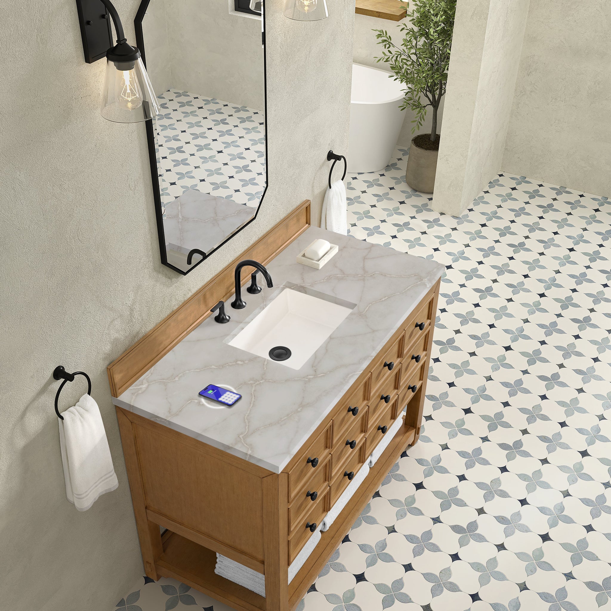 James Martin Malibu 48" Single Bathroom Vanity, Amber Birch by James Martin