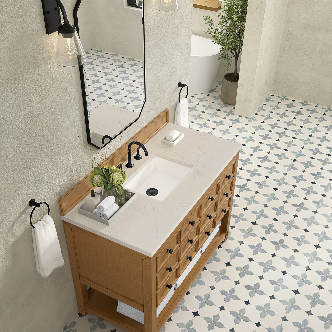 James Martin Malibu 48" Single Bathroom Vanity, Amber Birch by James Martin